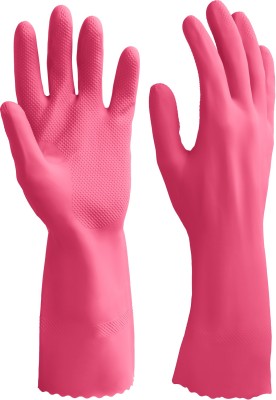 ЗУБР ЛАТЕКС+ перчатки латексные хозяйственно-бытовые, стойкие к кислотам и щелочам, размер S ( 11250-S_z01 )