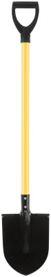 Лопата штыковая ЛУ, с желтым металлизированным черенком и V-ручкой  215х285х1130 мм ( 77215 )
