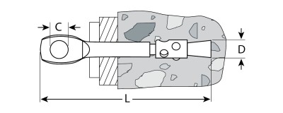 Анкер потолочный, 6,0х60мм, 100шт, желтопассивированный, ЗУБР,  ( 4-302851-06-060 )