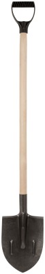 Лопата штыковая, "рельсовая сталь", с деревянным черенком  210х385х1440 мм ( 77193 )