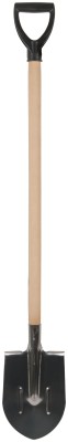 Лопата штыковая, нержавеющая сталь Профи, с деревянным черенком и V-ручкой 200х355х1420 мм ( 77175 )