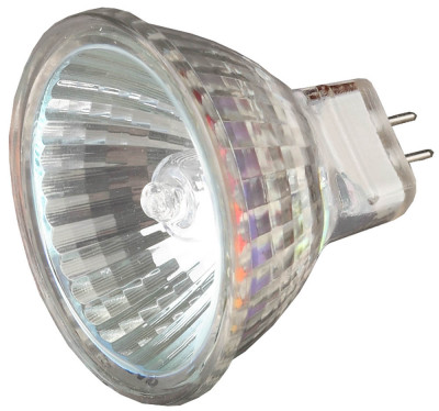 Лампа галогенная СВЕТОЗАР с защитным стеклом, цоколь GU4, диаметр 35мм, 20Вт, 12В  ,  ( SV-44712 )