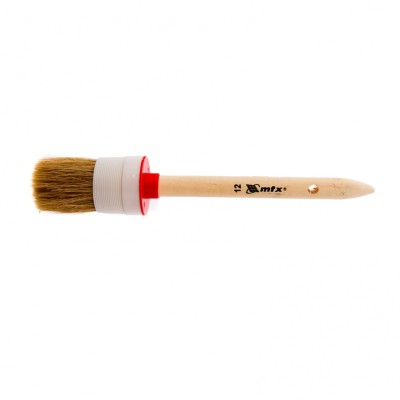 Кисть круглая, №12, 45 мм, натуральная щетина, деревянная ручка Matrix, ( 82082 )