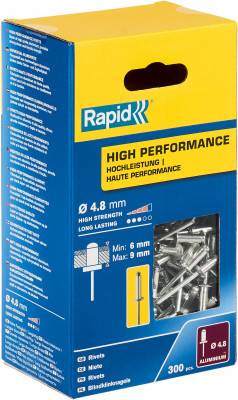RAPID R:High-performance-rivet 4.8х12 мм, 300 шт, Алюминиевая высокопроизводительная заклепка (5001436)