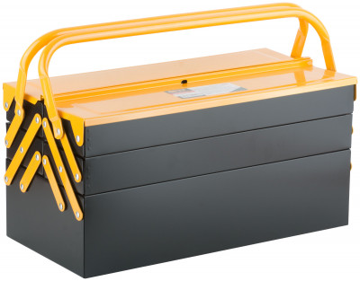 Ящик для инструмента металлический с 4-мя раздвижными отделениями  420х200х200 мм ( 65679 )