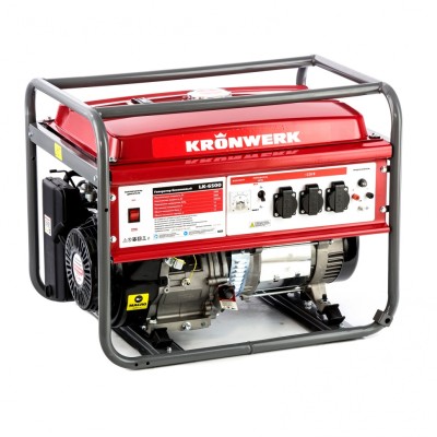 Генератор бензиновый LK 6500, 5.5 кВт, 230 В, бак 25 л, ручной старт Kronwerk ( 94689 )