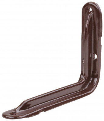 Уголок-кронштейн усиленный коричневый 140х200 мм (1,0 мм) ( 65963 )