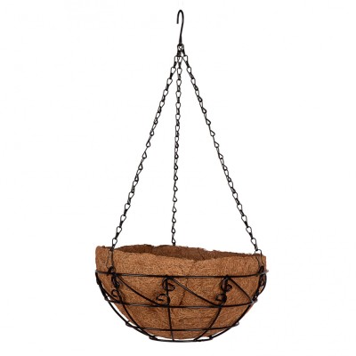 Подвесное кашпо с орнаментом, 30 см, с кокосовой корзиной Palisad, ( 69004 )