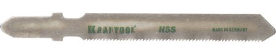 Полотна KRAFTOOL, T118G, для эл/лобзика, HSS, по металлу (0,5-1,5мм), EU-хвост., шаг 0,9мм, 55мм, 2шт,  ( 159551-0,9 )