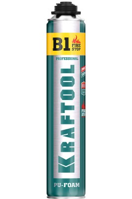 FIRE STOP B1 огнестойкая пена монтажная, пистолетная, 750мл, SVS, KRAFTOOL,  ( 41186_z01 )