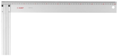 Угольник ЗУБР "ЭКСПЕРТ" столярный, жесткое профилированное полотно, усиленная алюминиевая рукоятка, 500мм,  ( 34395-50 )