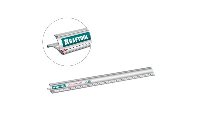 KRAFTOOL KRAFT-LINE, 0.6 м, усиленная алюминиевая линейка со стальной направляющей (34275-60)