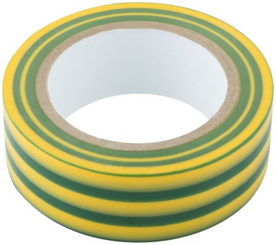 Изолента ПВХ самозатухающая 19 мм х 0,13 мм х 10 м ( желто-зеленая ) ( 11005 )