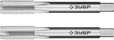 Метчики ЗУБР "ПРОФЕССИОНАЛ" машинно-ручные, комплектные для нарезания метрической резьбы с мелким шагом, М10 x 1,0, 2шт,  ( 4-28007-10-1.0-H2_z01 )
