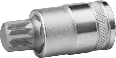 Торцовая бита-головка KRAFTOOL "INDUSTRIE QUALITAT", материал S2, SPLINE, сатинированная, 1/2", M14,  ( 27911-14_z01 )