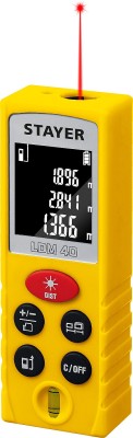 Дальномер лазерный, "LDM-40", дальность 40 м, 5 функций, STAYER Professional ( 34956 )