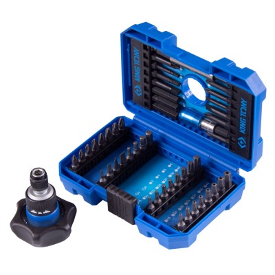 KING TONY Набор вставок (бит) 1/4", PH, PZ, Hex, Torx, Slotted, 49 предметов ( 1048MR )