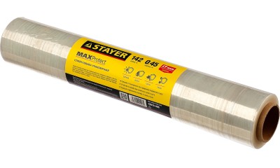 Стрейч-пленка "MAXProtect" упаковочная, ручная, 17мкм, 0,45 х 142 м, STAYER,  ( 12610-450 )