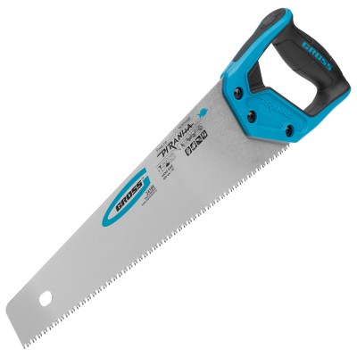 Ножовка по дереву "Piranha", 400 мм, 7-8 TPI, зуб-3D, каленый зуб, двухкомпонентная рукоятка Gross, ( 24109 )