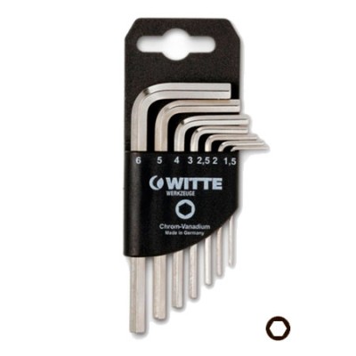 Ключ шестигранный, набор, 7 шт., WITTE, ( 450202000 )
