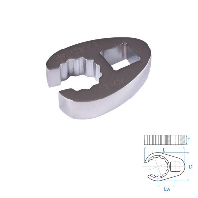 KING TONY Ключ разрезной (воронья лапка) 13 мм, 3/8" ( 1031-13R )