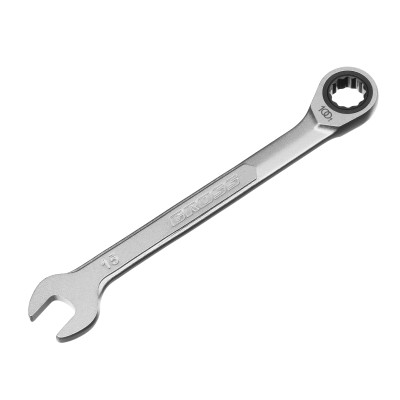 Ключ комбинированный трещоточный, 15 мм, количество зубьев 100 Gross, ( 14853 )