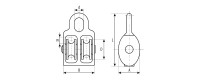 Блок двойной, 7x25мм, 5 шт, нейлоновый шкив, ЗУБР,  ( 4-304595-25 )