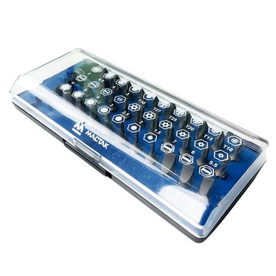 МАСТАК Набор вставок (бит) 1/4", PH, PZ, Hex, Torx, Slotted, 31 предмет ( 058-00031C )