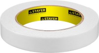 Двухсторонняя клейкая лента на вспененной основе, STAYER Professional 12231-19-05, белая, 19мм х 5м,  ( 12231-19-05 )
