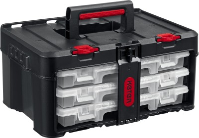 KETER STACKNROLL, 481 х 332 х 233 мм, (19"), Пластиковый ящик с органайзерами (38406)