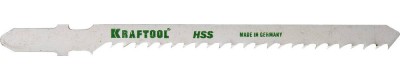 Полотна KRAFTOOL, T227D, для эл/лобзика, HSS, по мягкому металлу, фигурный рез, EU-хвост., шаг 3мм, 75мм, 2шт,  ( 159558-3 )