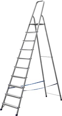 Лестница-стремянка СИБИН алюминиевая, 10 ступеней, 208 см,  ( 38801-10 )