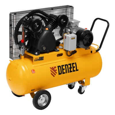 Компрессор воздушный рем. привод BCV 4000-T/100, 4,0 кВт, 100 литров, 690 л/мин Denzel ( 58117 )