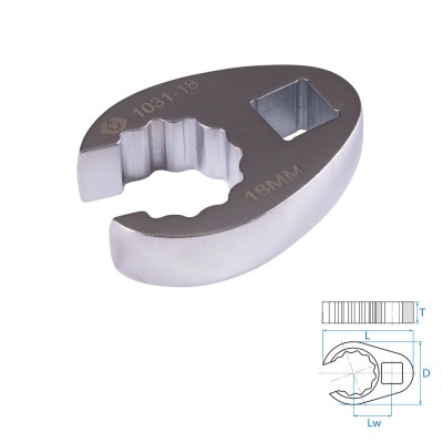 KING TONY Ключ разрезной (воронья лапка) 18 мм, 3/8" ( 1031-18R )