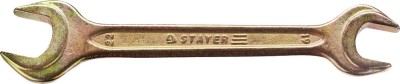 Рожковый гаечный ключ 19 x 22 мм, STAYER,  ( 27038-19-22 )
