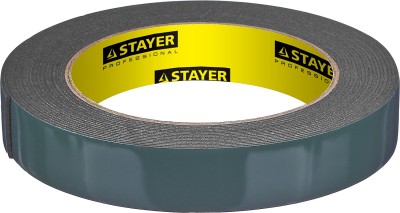 Двухсторонняя клейкая лента на вспененной основе, STAYER Professional 12233-19-05, черная, 19мм х 5м,  ( 12233-19-05 )