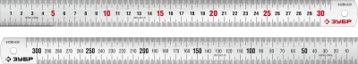 ЗУБР Про-30, длина 0,30 м, Усиленная нержавеющая линейка (34280-030)