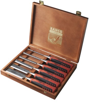 Набор стамесок из 6 шт.(6,10,12,18,25,32) в футляре, BAHCO, ( 424P-S6-EUR )
