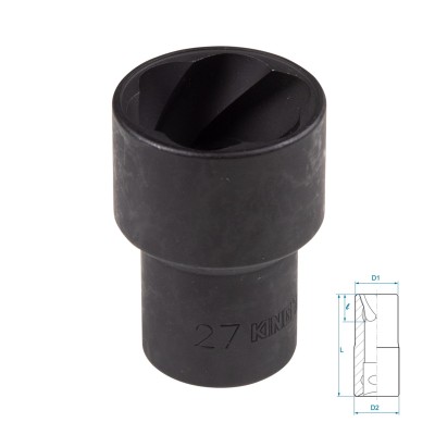 KING TONY Головка для поврежденного крепежа 1/2", 27 мм ( 9TD403-27M )