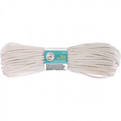 Шнур бельевой, полипропиленовый с сердечником D 3 мм, L-10 м, белый Elfe, ( 93704 )