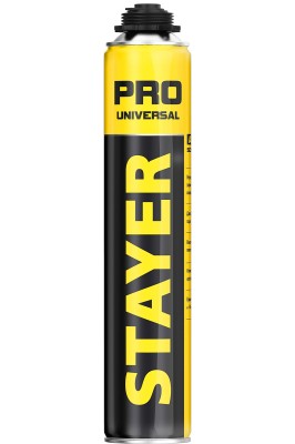 Пена "BlackPRO" профессиональная, монтажная, пистолетная, всесезонная, 750мл, STAYER,  ( 41135 )