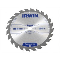 Диск пильный Construction 184х2,5x24Tx16 мм по дереву, IRWIN, ( 1907699 )