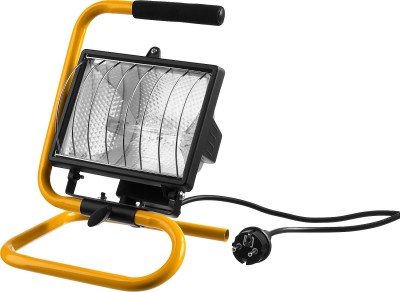 Прожектор STAYER "MASTER" MAXLight галогенный, переносной с подставкой, черный, 500Вт,  ( 57116-B )