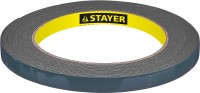 Двухсторонняя клейкая лента на вспененной основе, STAYER Professional 12233-09-05, черная, 9мм х 5м,  ( 12233-09-05 )