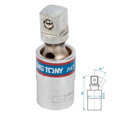 KING TONY Кардан 3/8", шаровый ( 3794 )