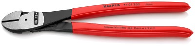 Кусачки боковые особой мощности фосфатированные, черного цвета 250 мм, KNIPEX,  ( KN-7401250 )