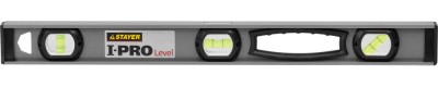 Уровень STAYER "PROFESSIONAL" I-PROLevel, усилен рельс с ручками, утолщен особопрочн профиль, точность 1мм/м, 3 ампулы, 60см,  ( 3477-060 )