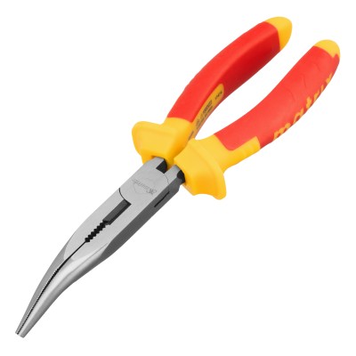 Длинногубцы изогнутые Insulated, 200 мм, двухкомпонентные рукоятки Matrix Professional, ( 17474 )