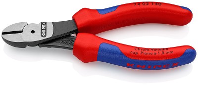 Кусачки боковые особой мощности фосфатированные, черного цвета 140 мм, KNIPEX,  ( KN-7402140 )