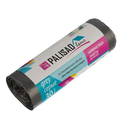 Пакеты для мусора 20 л x 30 шт. серые, Home Palisad ( 927015 )